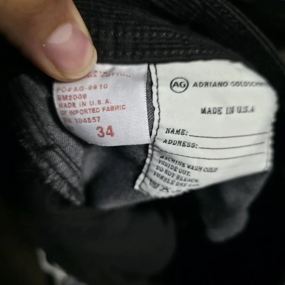 AG Adriano Goldschmied The Hero Straight Leg Corduroy Pants Brown Mens 34 New‎